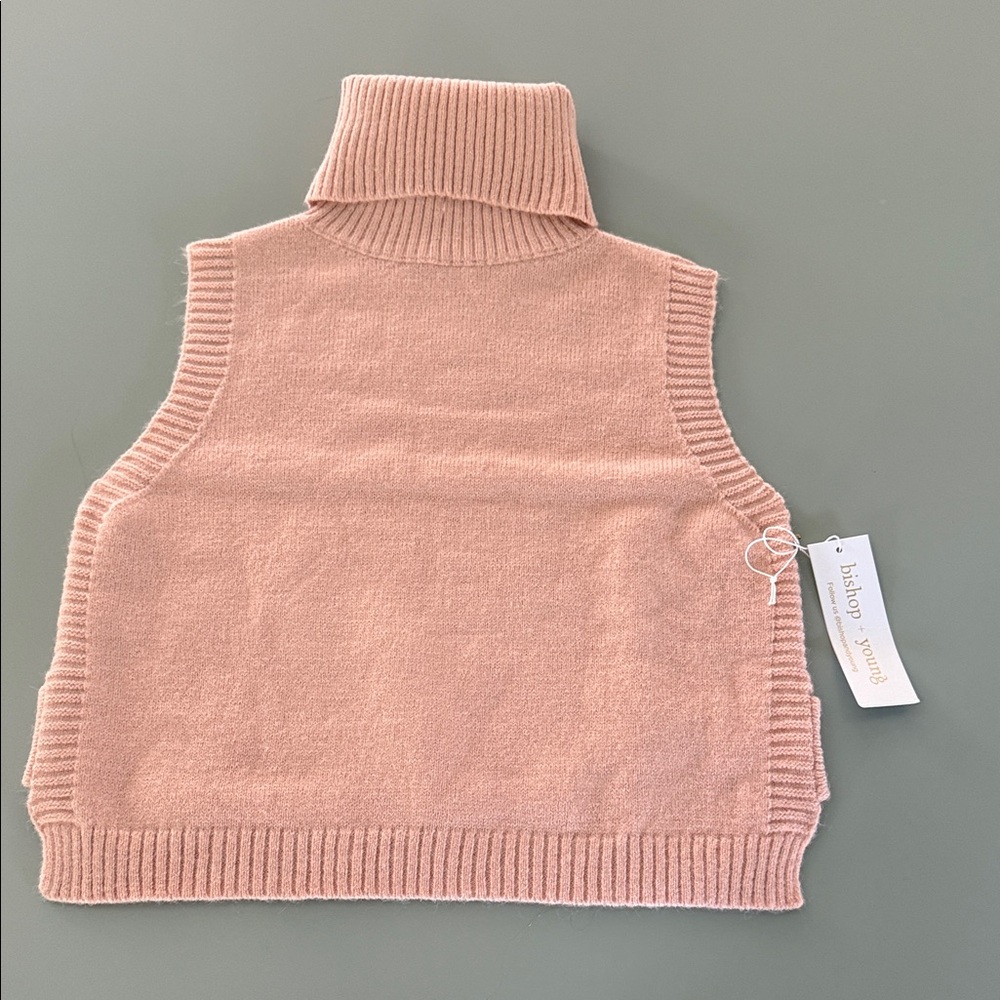 Bishop + Young Blush Turtleneck Sweater Vest